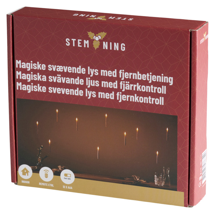 Magiske svevende lys med fjernkontroll, 10-pk.